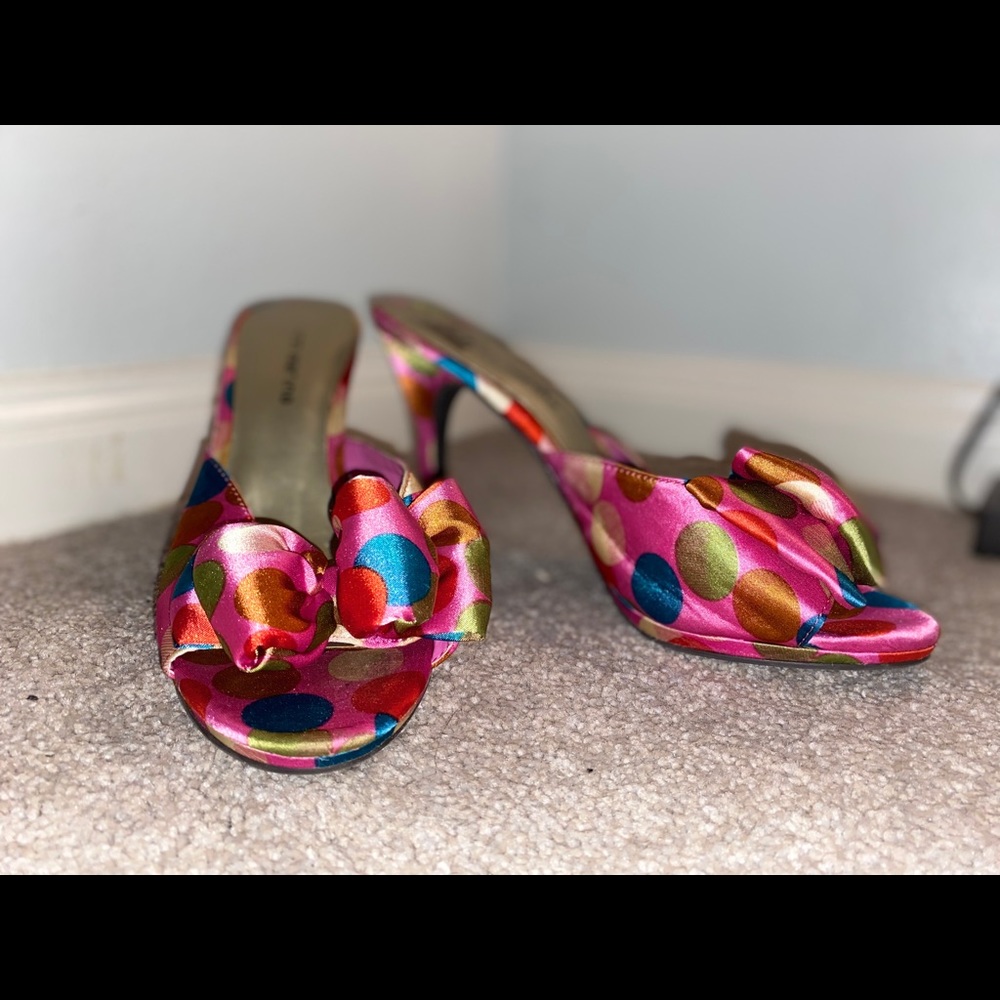 SILK POLKA DOT HEELS